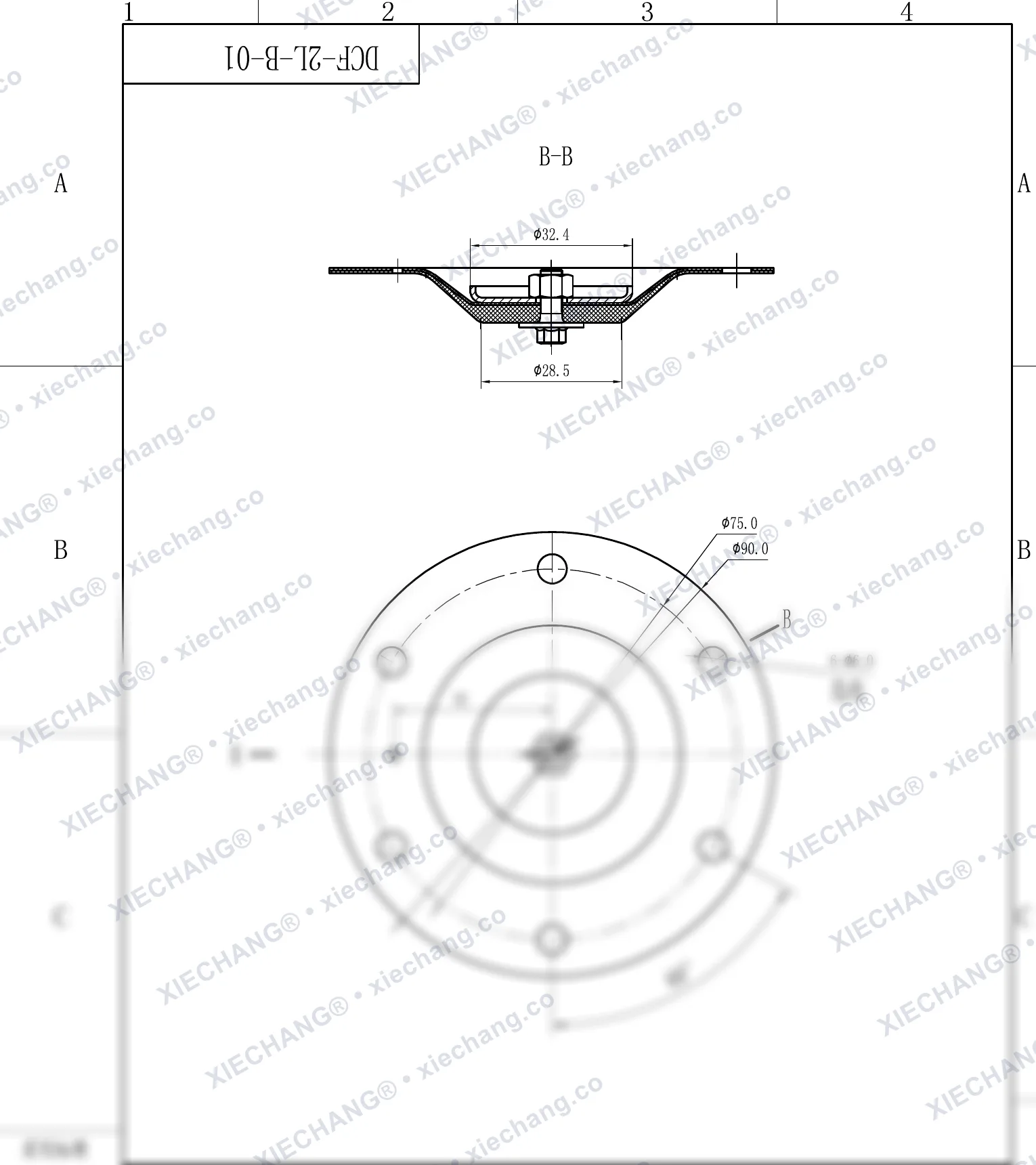 DCF-2L-B-01 · 1" — Bản vẽ lắp ráp