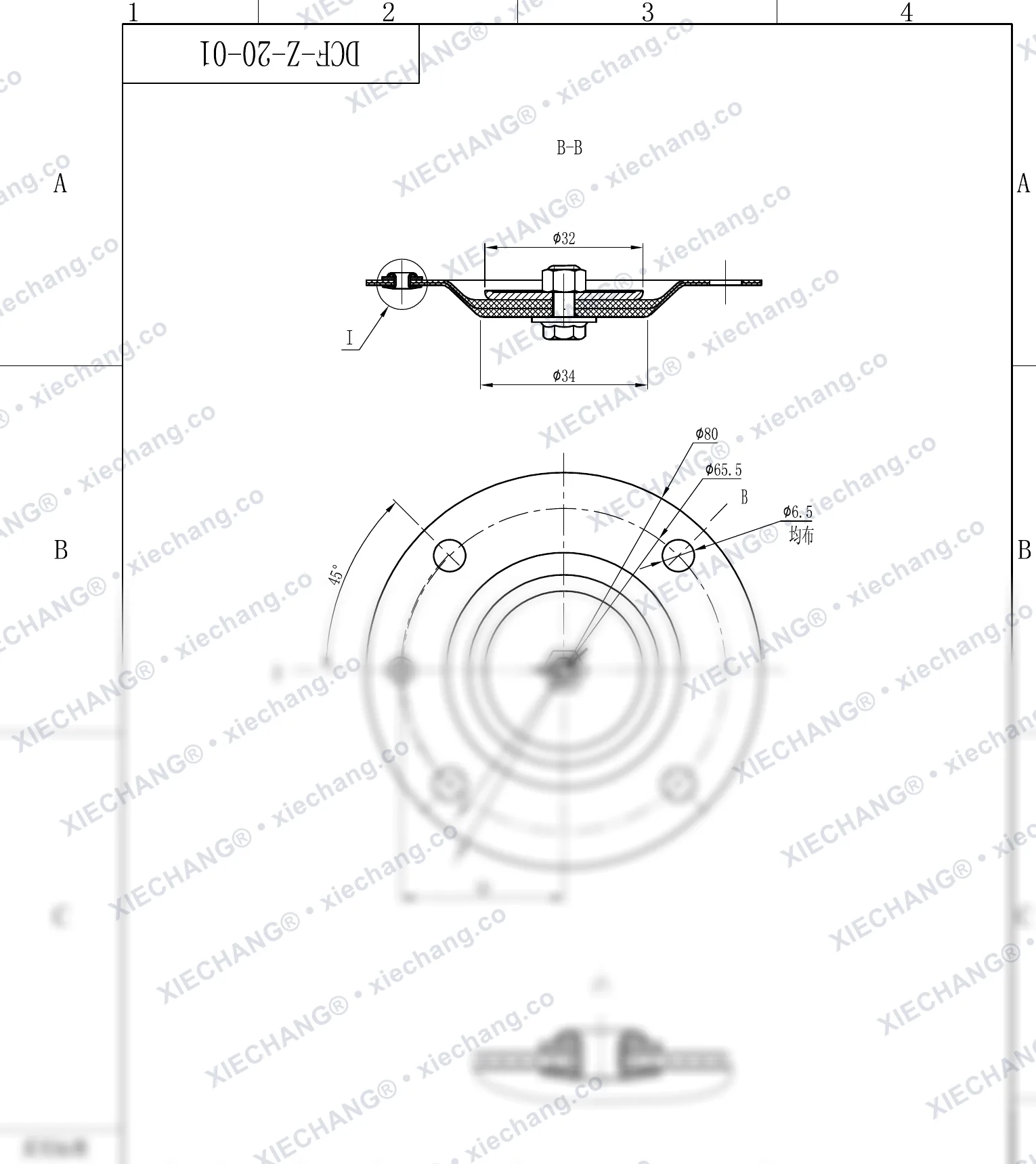 DCF-Z-20-01 · DN20 — Bản vẽ lắp ráp