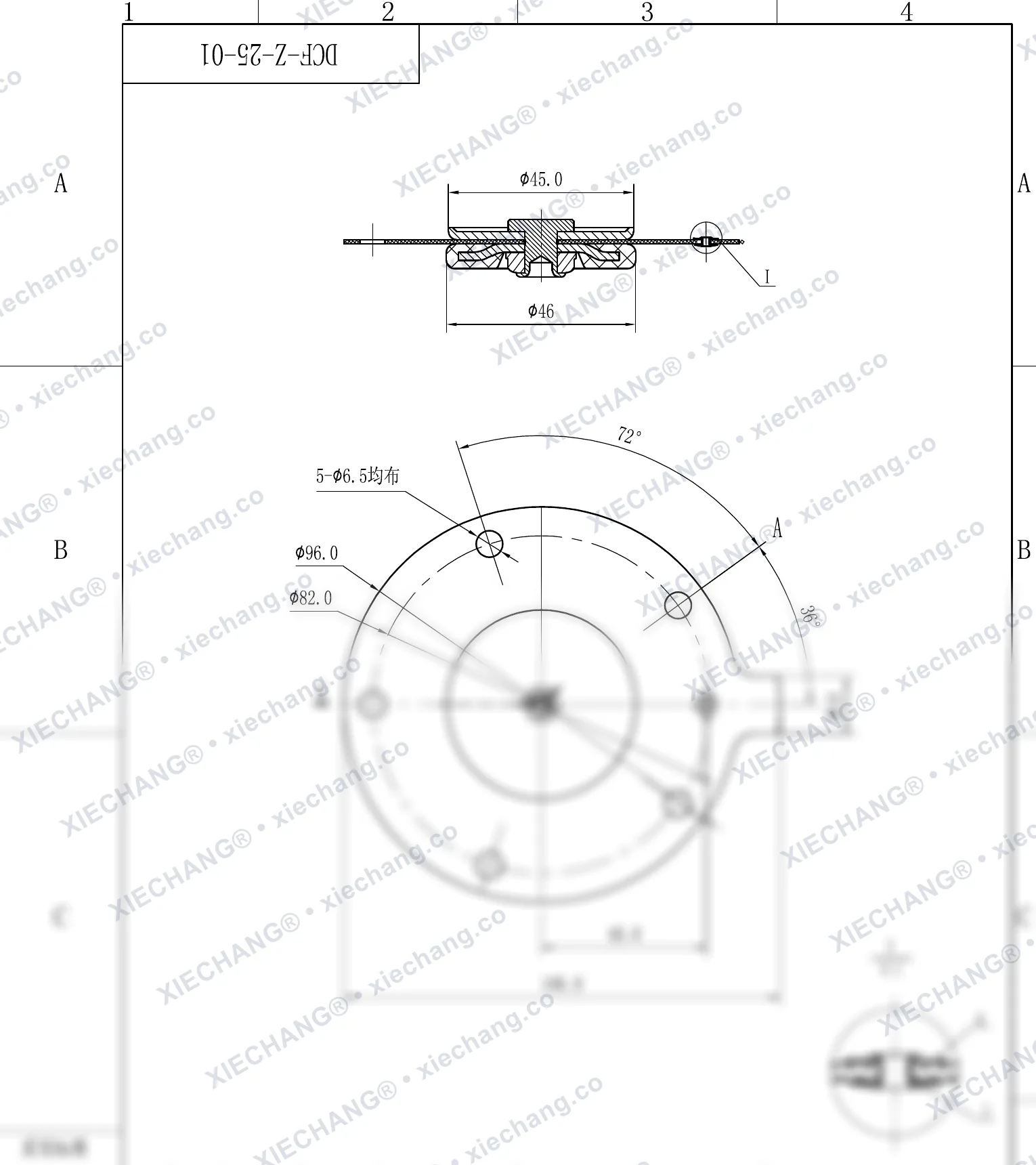 DCF-Z-25-01 · DN25 — Bản vẽ lắp ráp