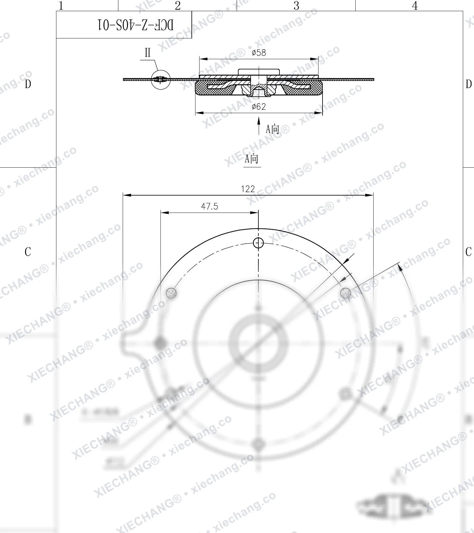 DCF-Z-40S-01 · DN40 — Bản vẽ lắp ráp