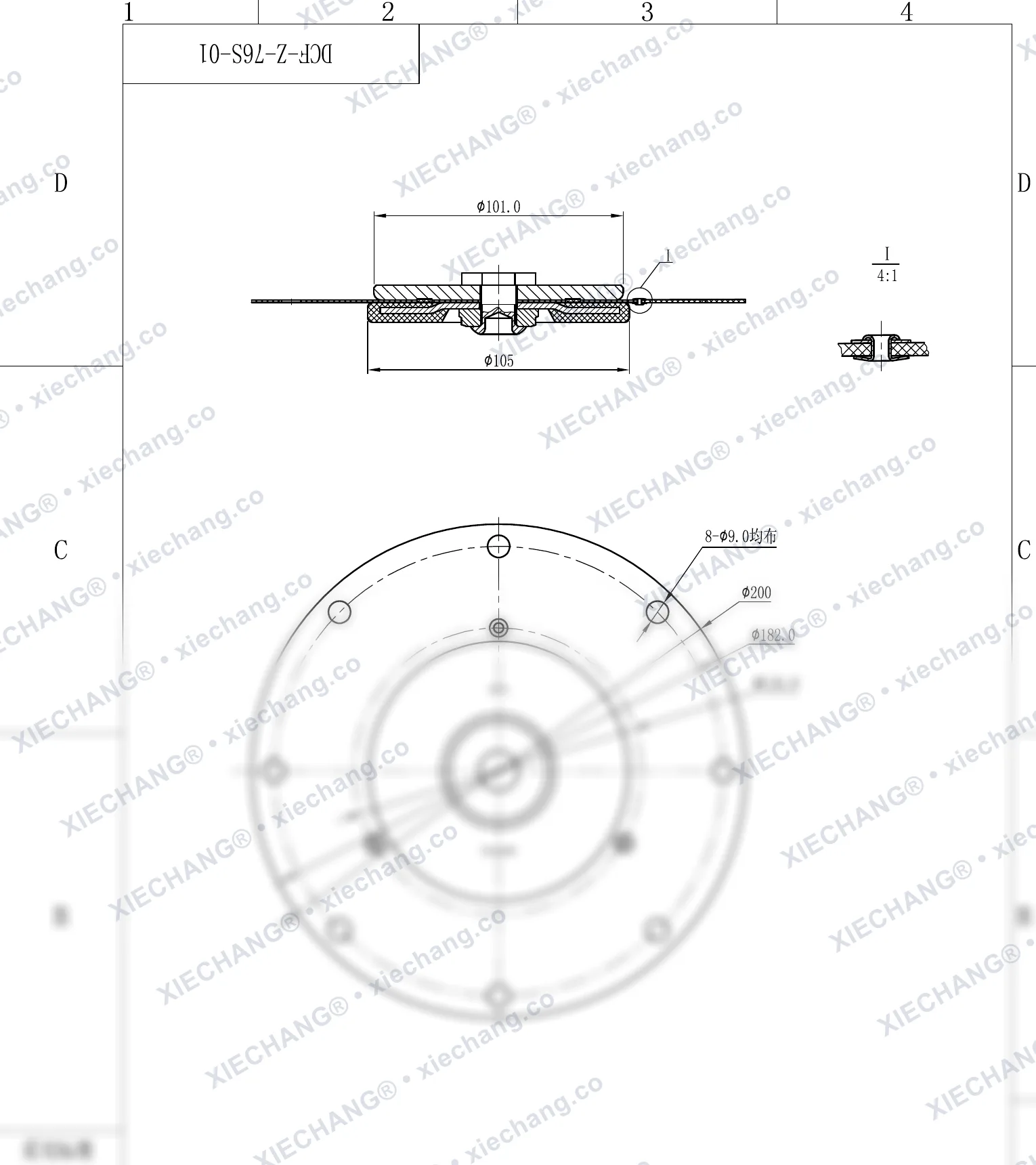 DCF-Z-76S-01 · 3" — Bản vẽ lắp ráp