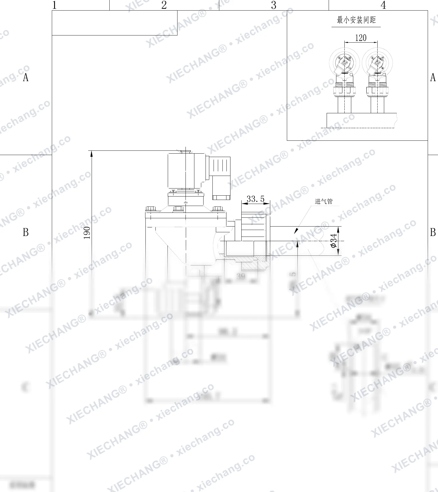 DCF-ZM-25-C · 1" · van xung khí ren ngoài — Bản vẽ lắp đặt