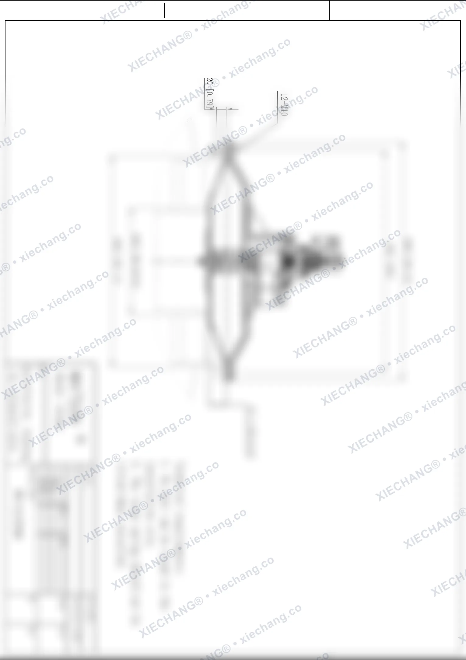 WPS-CA/EP200 · 8 inch · van lớn áp suất siêu thấp — Bản vẽ lắp đặt
