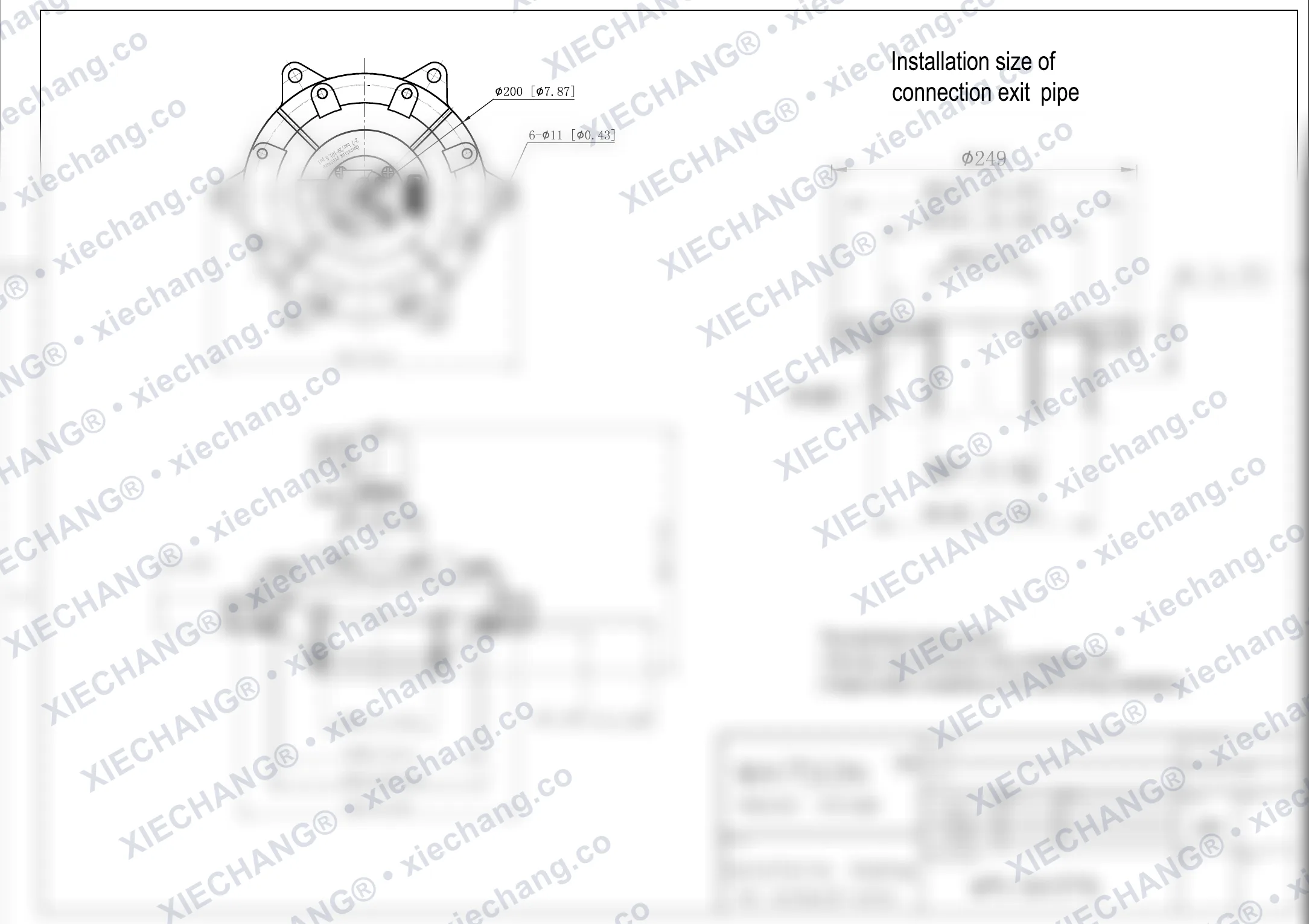 WPS-CA/EP76 · van kiểu ngâm — Bản vẽ lắp đặt