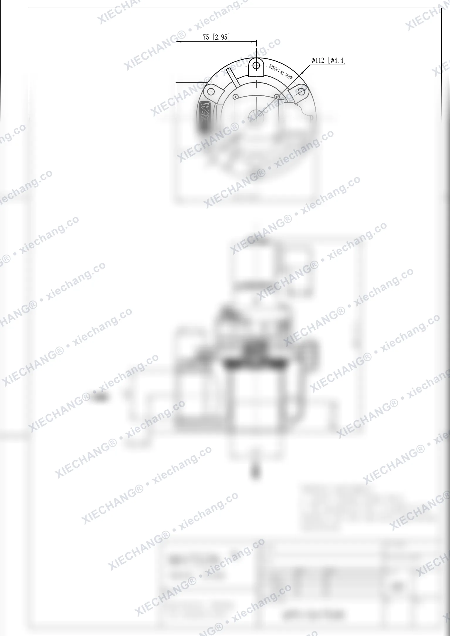 WPS-CA/TG40 · van góc vuông — Bản vẽ lắp đặt
