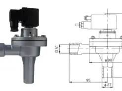 Van xung khí góc vuông tiêu chuẩn DCF-2L-B — mẫu trong dòng sản phẩm